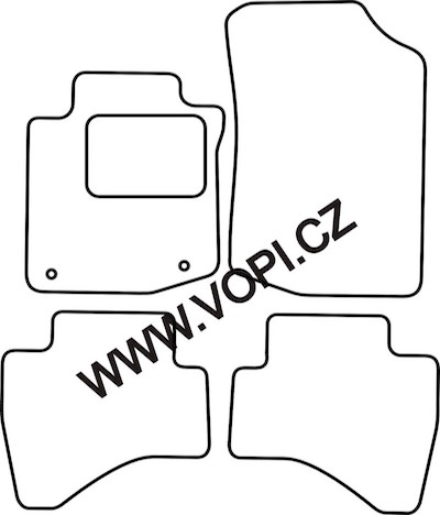 Autokoberce Toyota Aygo 2010 - 2014 Colorfit Fun (4777)